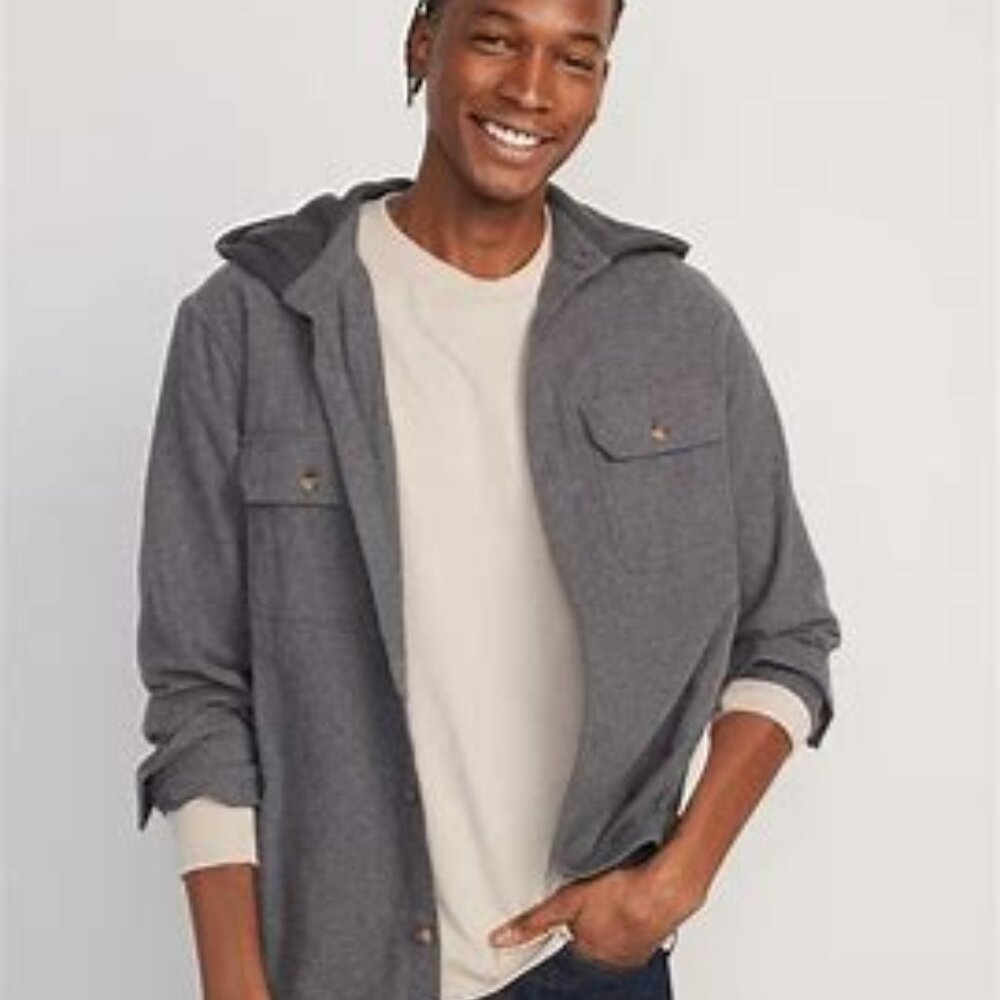 MEGA CLEARANCE!  Old Navy Men's Hooded Soft-brushed Flannel - Size S